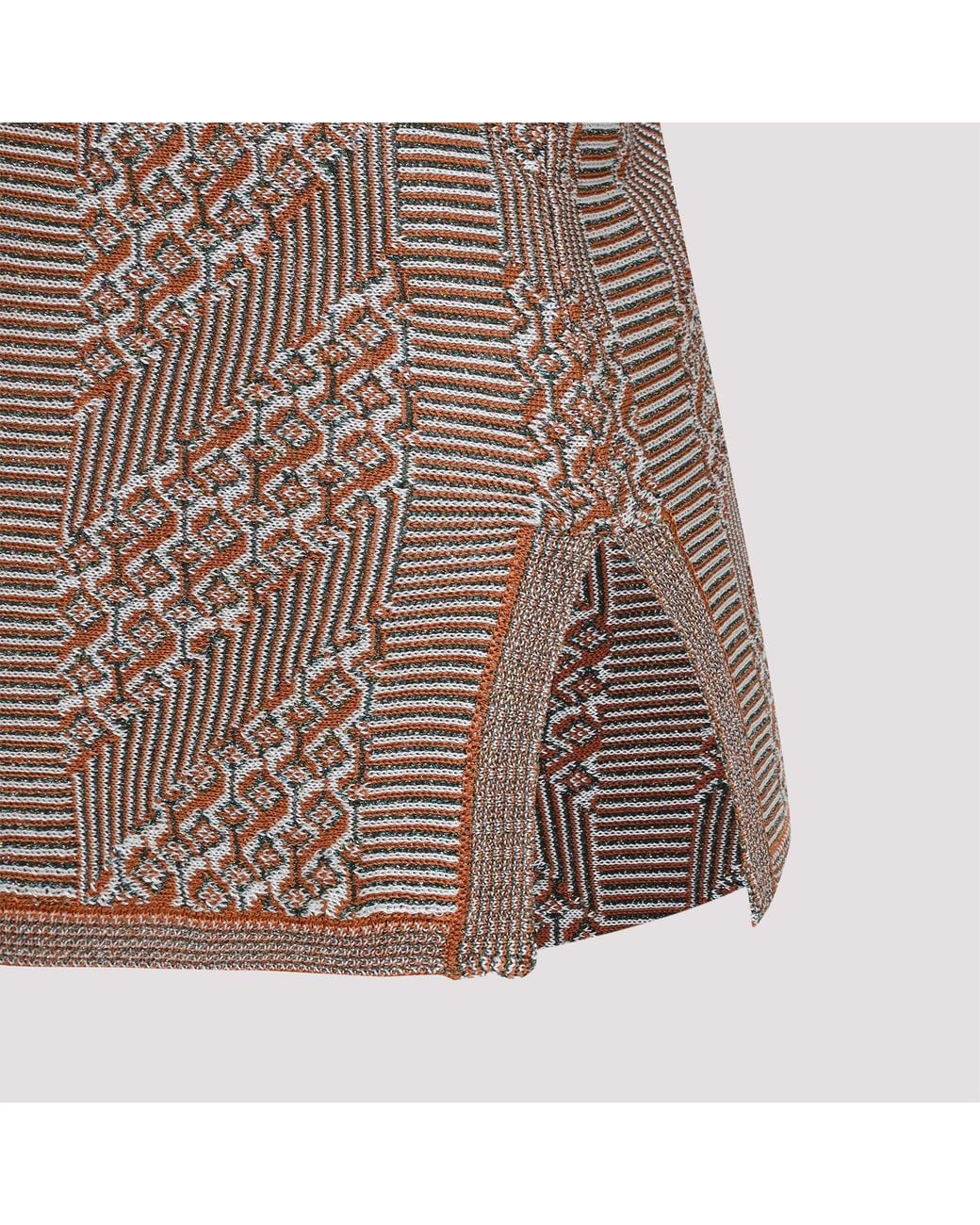 Valentino Brown All-Over Patterned Sleeveless Top
