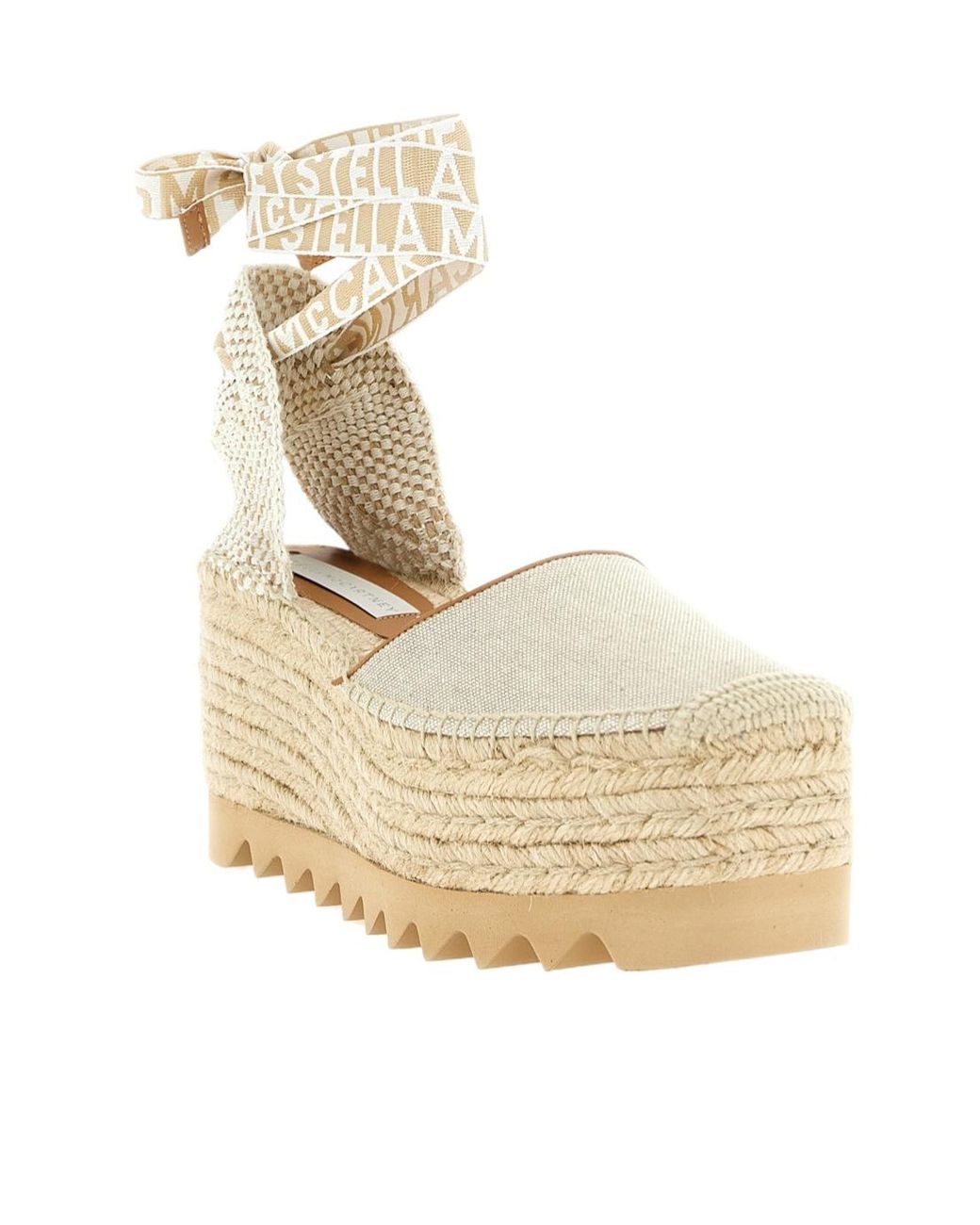 Stella McCartney Metallic Gaia Wedge Espadrilles