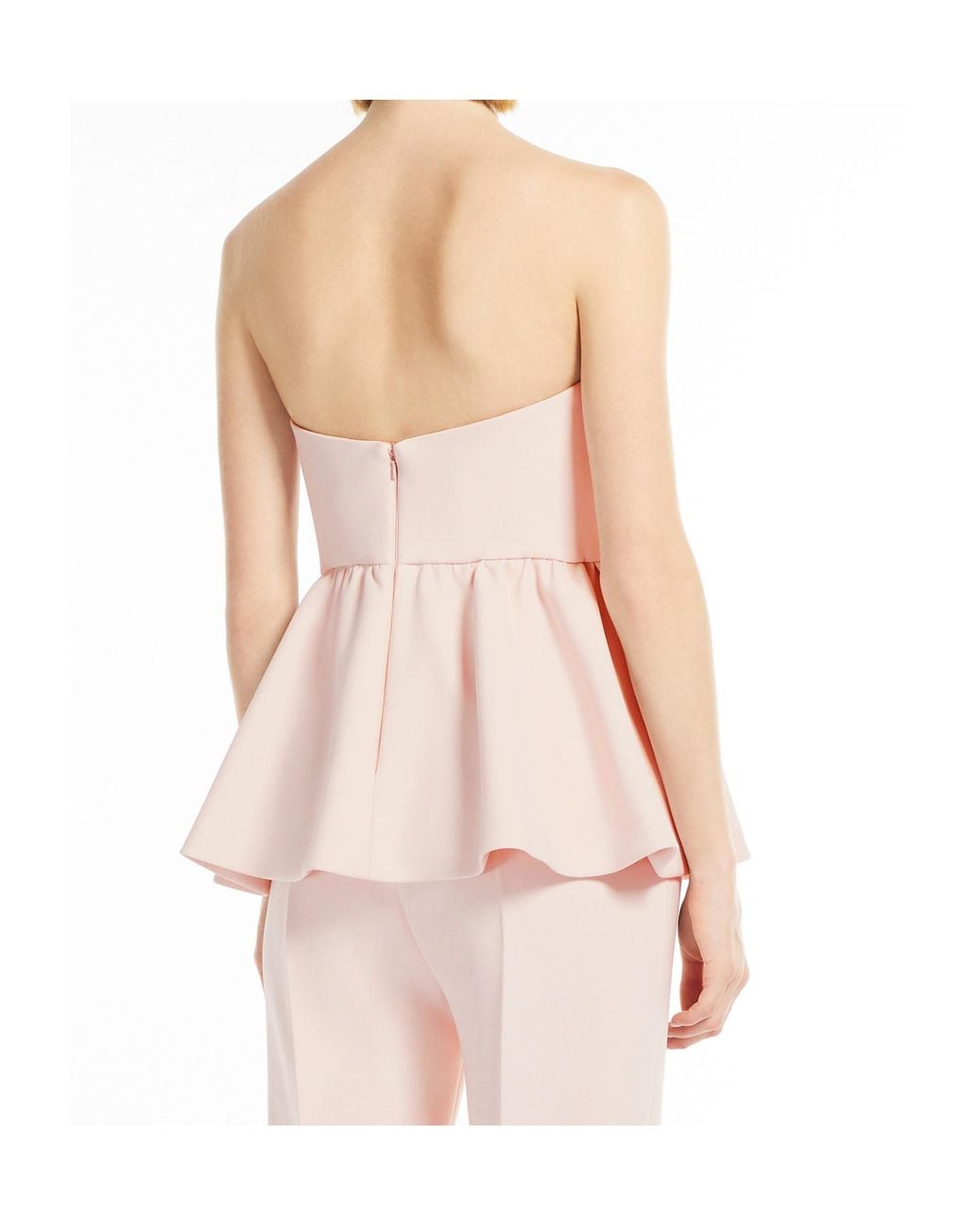 Max Mara Pink Sablé Bustier Top
