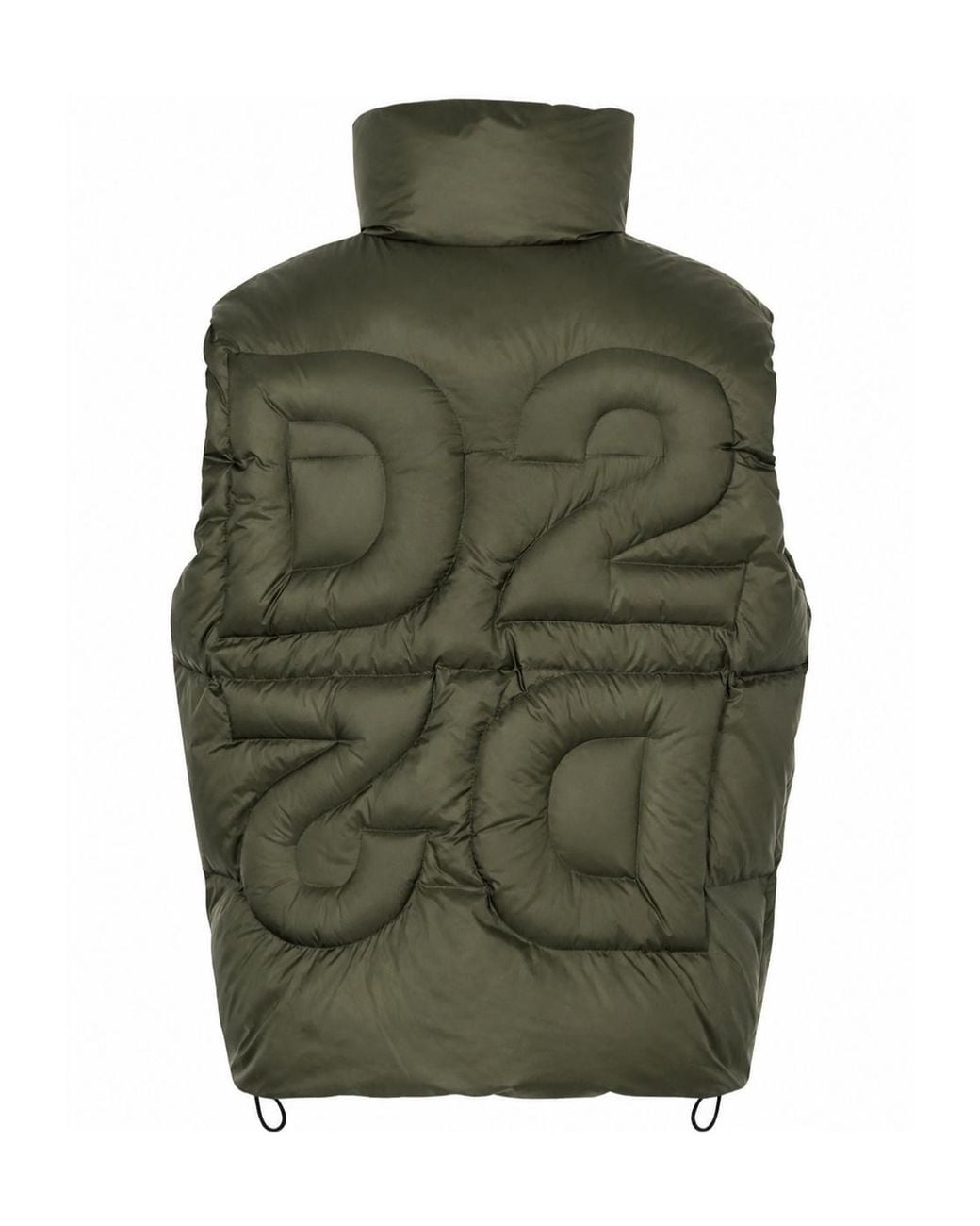 DSquared² Green Quilted Sleeveless Jacket for men