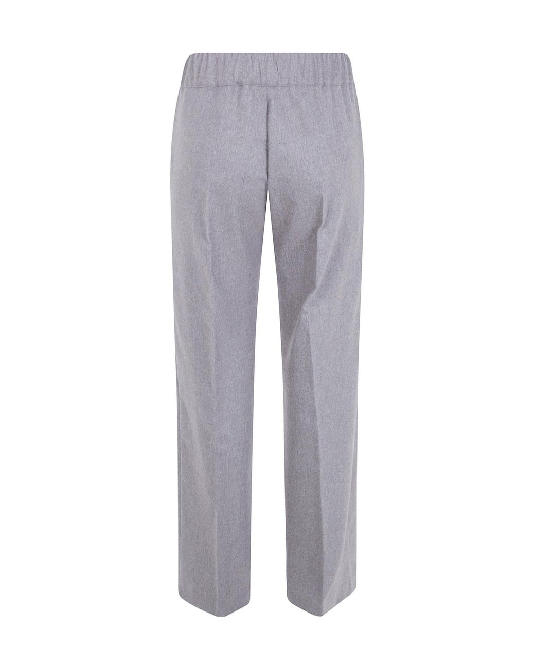 D.exterior Gray Wide-Leg Flannel Pants
