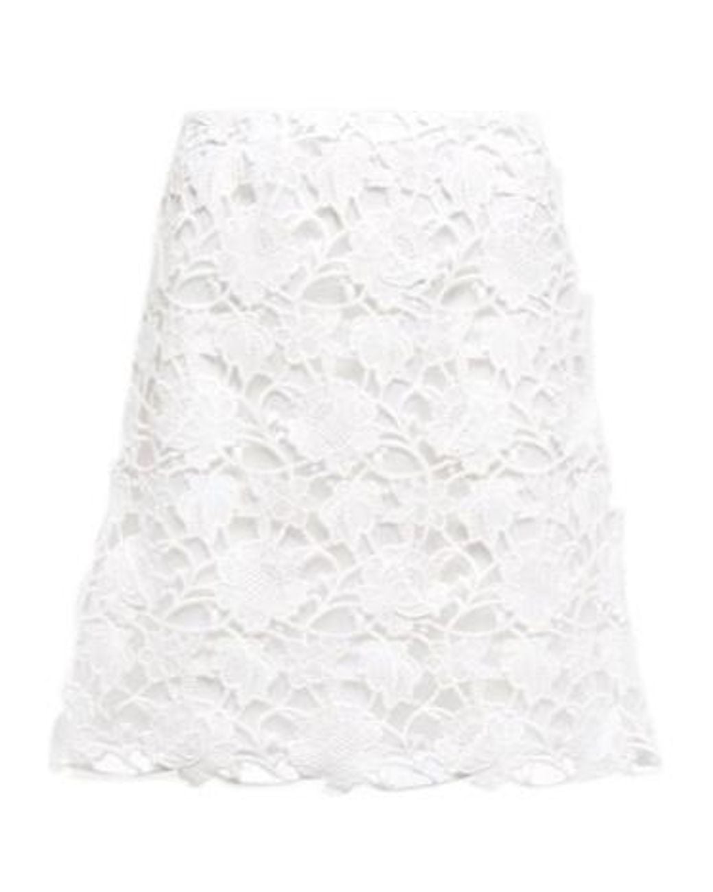 Giambattista Valli White Broderie Anglaise Cotton-Blend Miniskirt