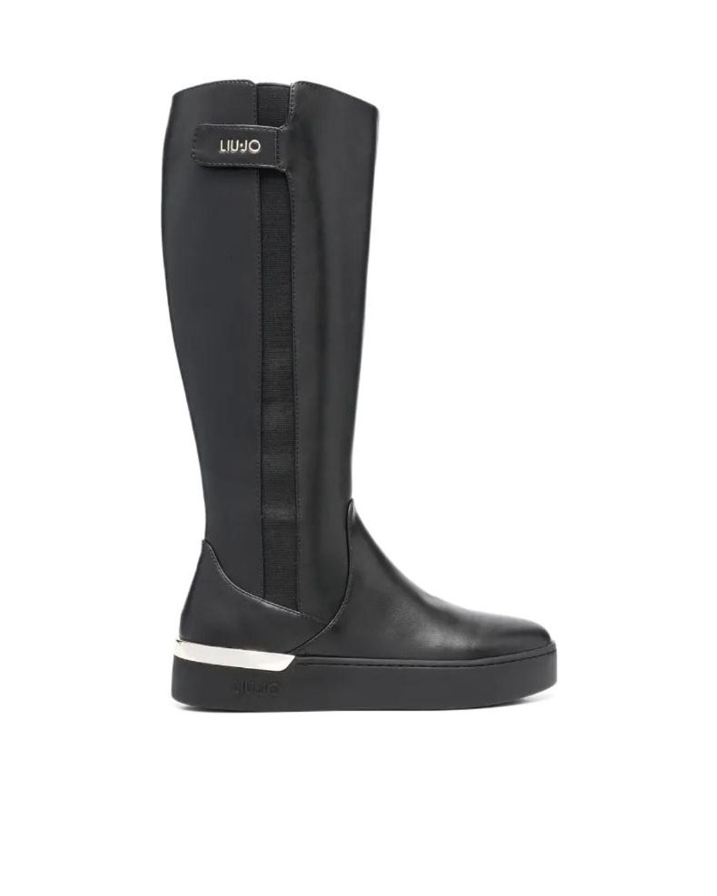 Liu Jo Black Silvia 89 Logo-Print Boots
