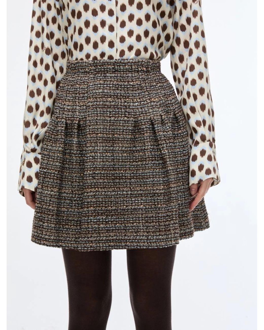 iBlues Brown Tweed Skirt
