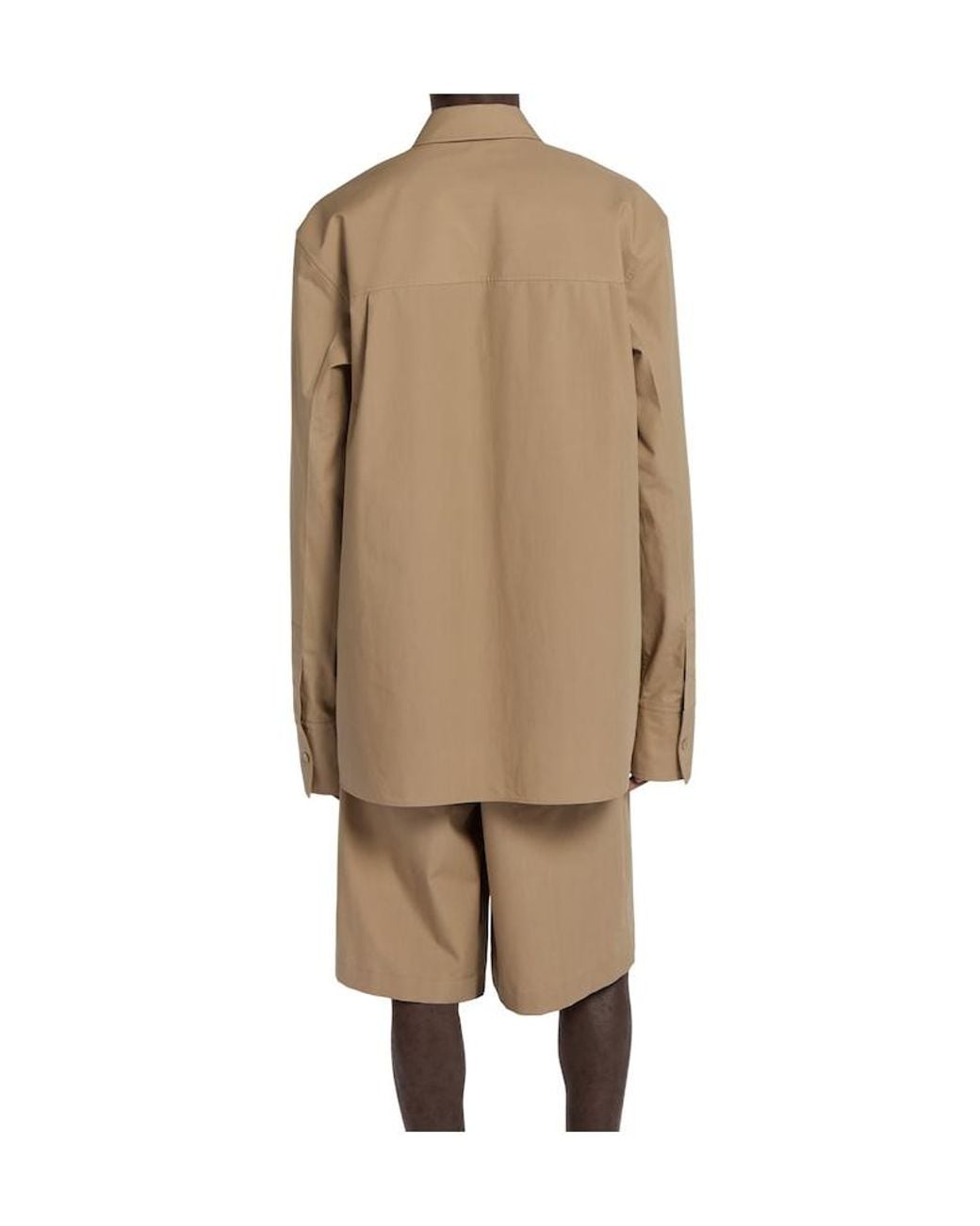 Gucci Natural Embossed Long-Sleeve Poplin Shirt for men