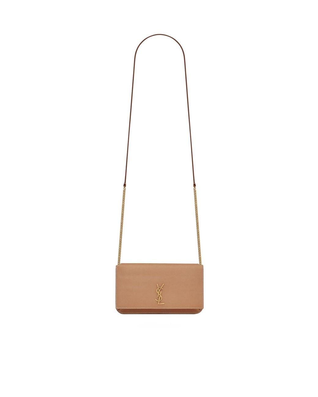Saint Laurent Natural Logo Plaque Phone Holder