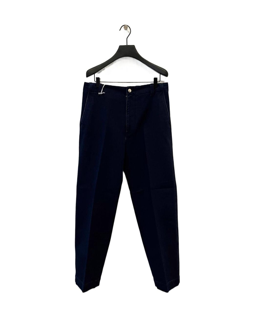 Gucci Blue Embossed Label Washed Denim Pants for men