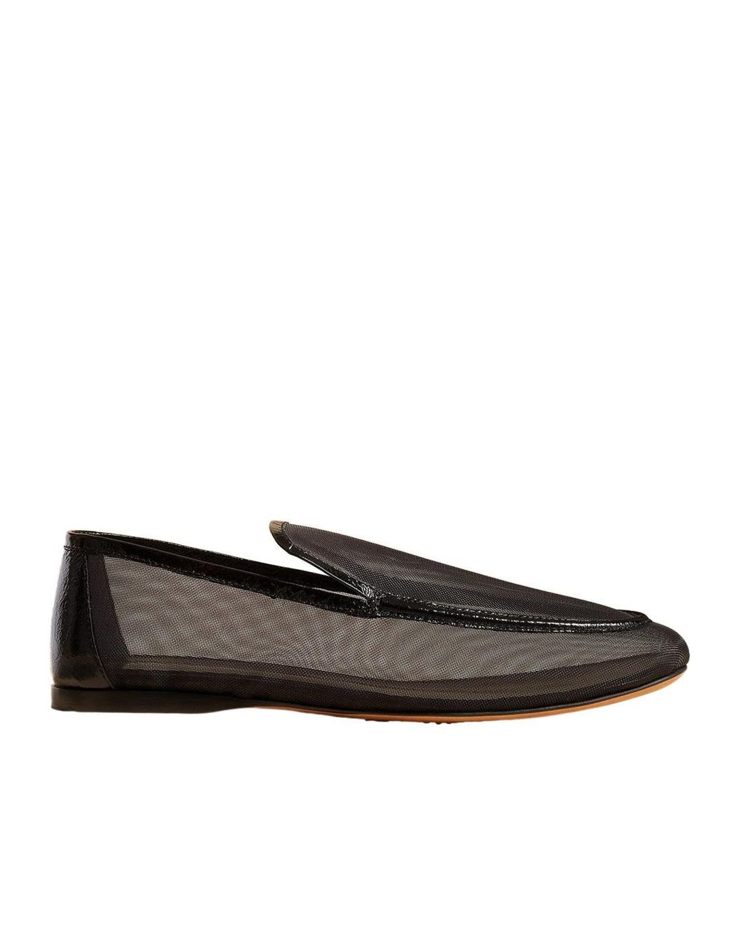 Khaite Brown Alessia Mesh Loafers