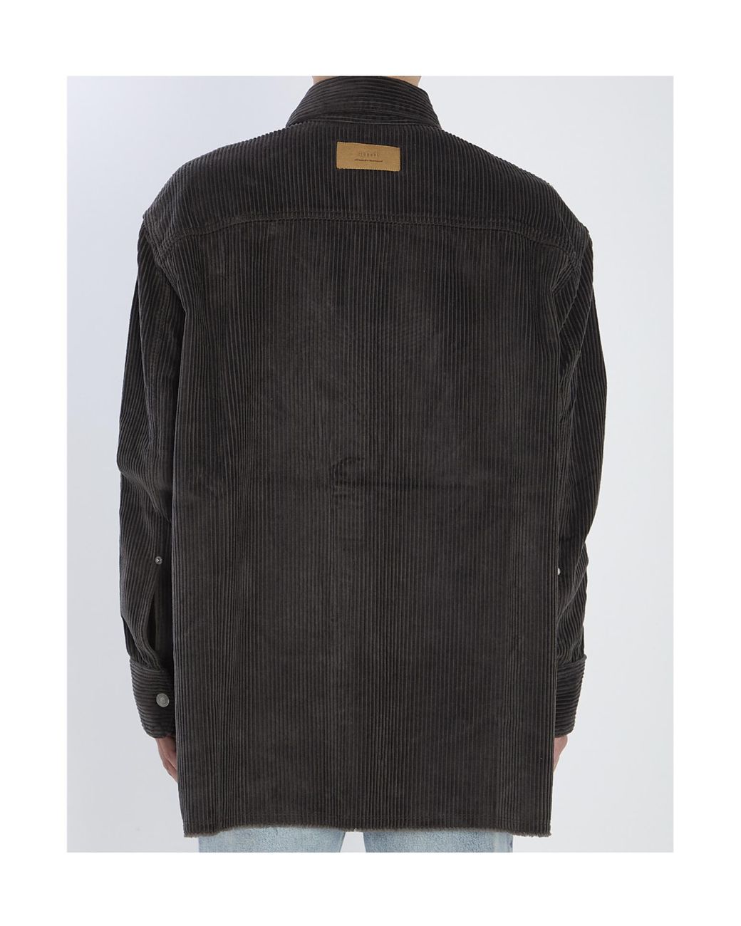 AMI Black Corduroy Velvet Overshirt for men