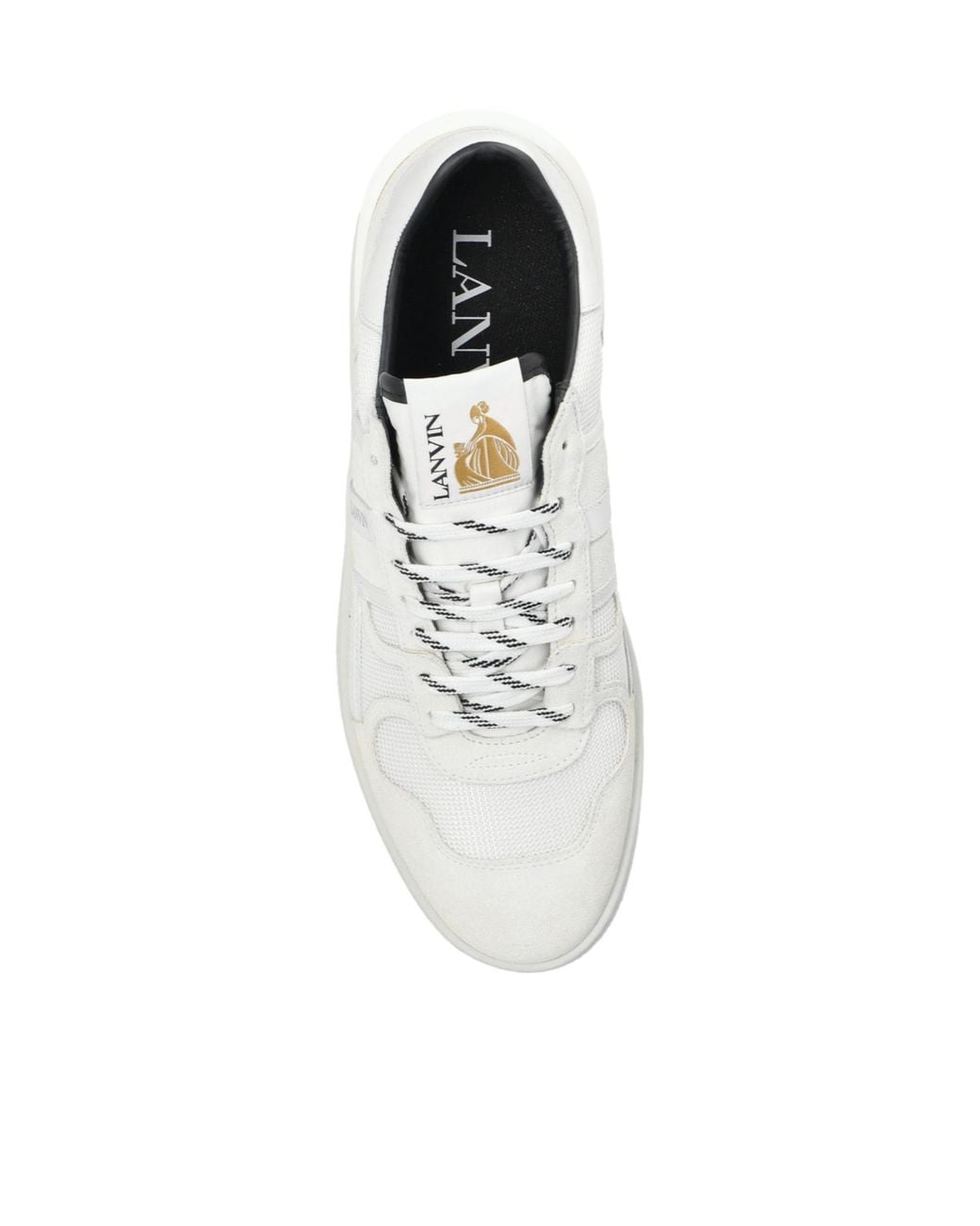 Lanvin White Clay Lace-Up Sneakers for men