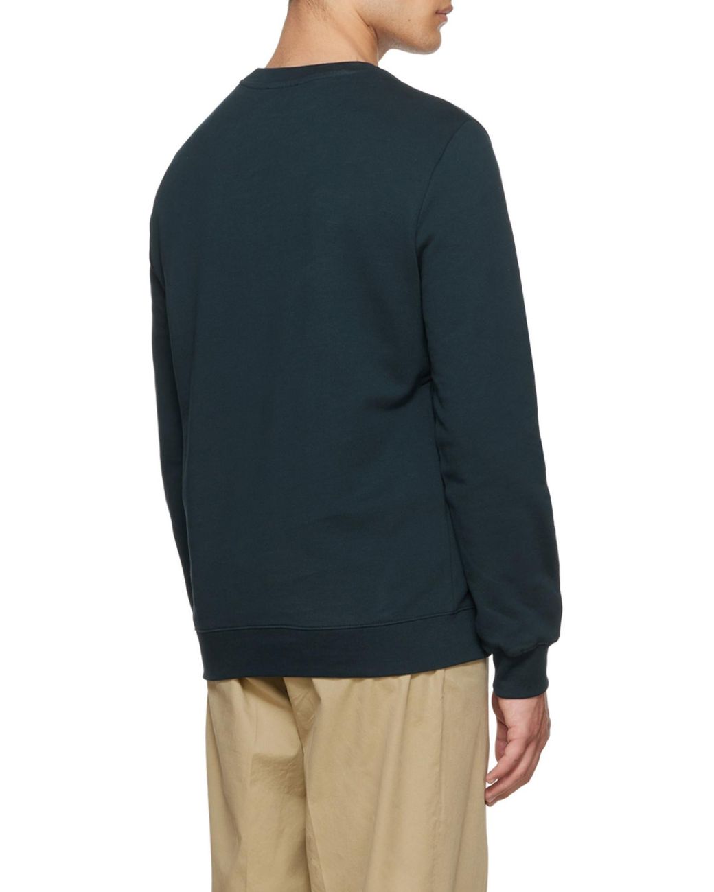 A.P.C. Blue Logo Embroidered Crewneck Sweatshirt for men