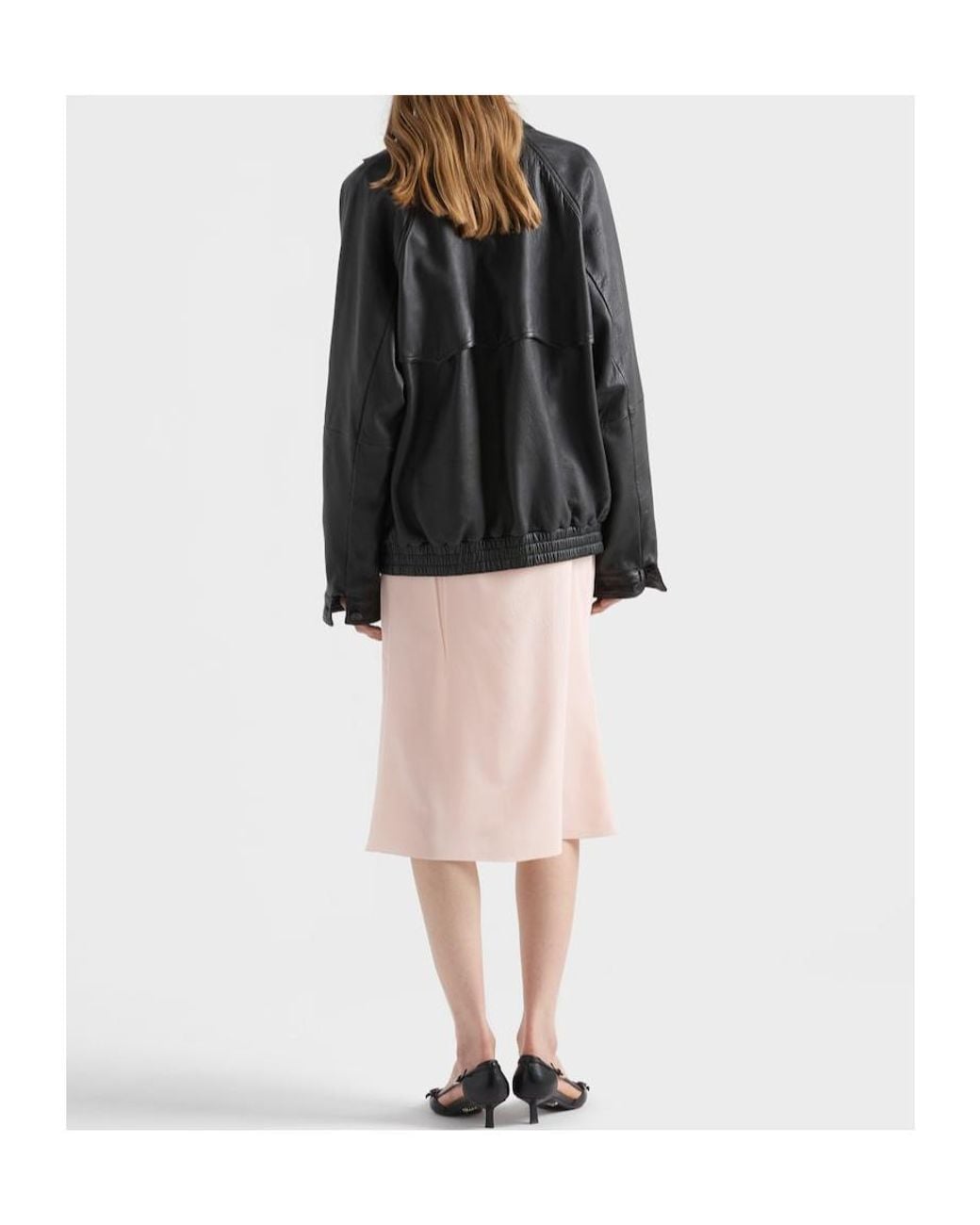Prada Black Nappa Leather Blouson Jacket