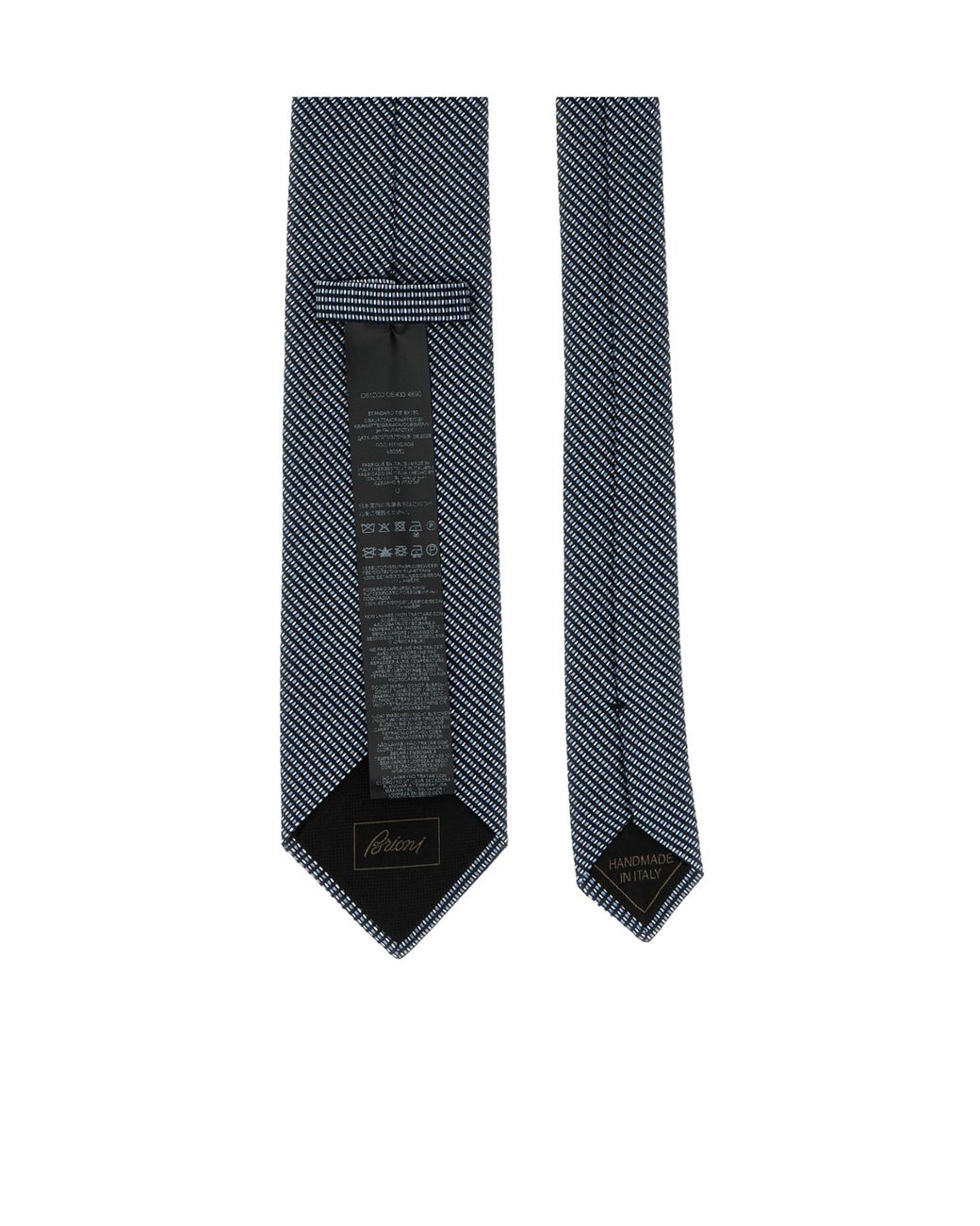 Brioni Blue Jacquard Geometric-Pattern Tie for men