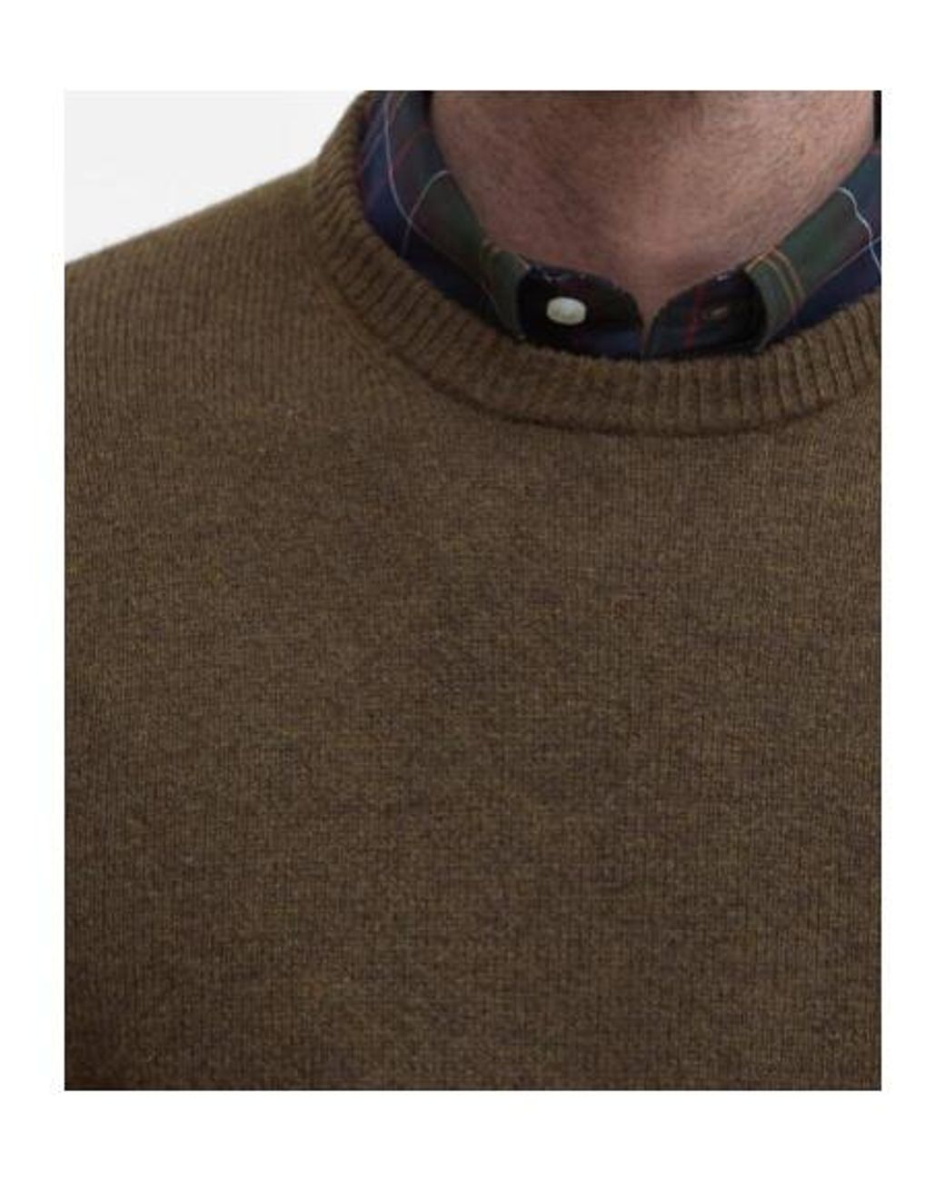 Barbour Brown Crew-Neck Long-Sleeve Jumper for men
