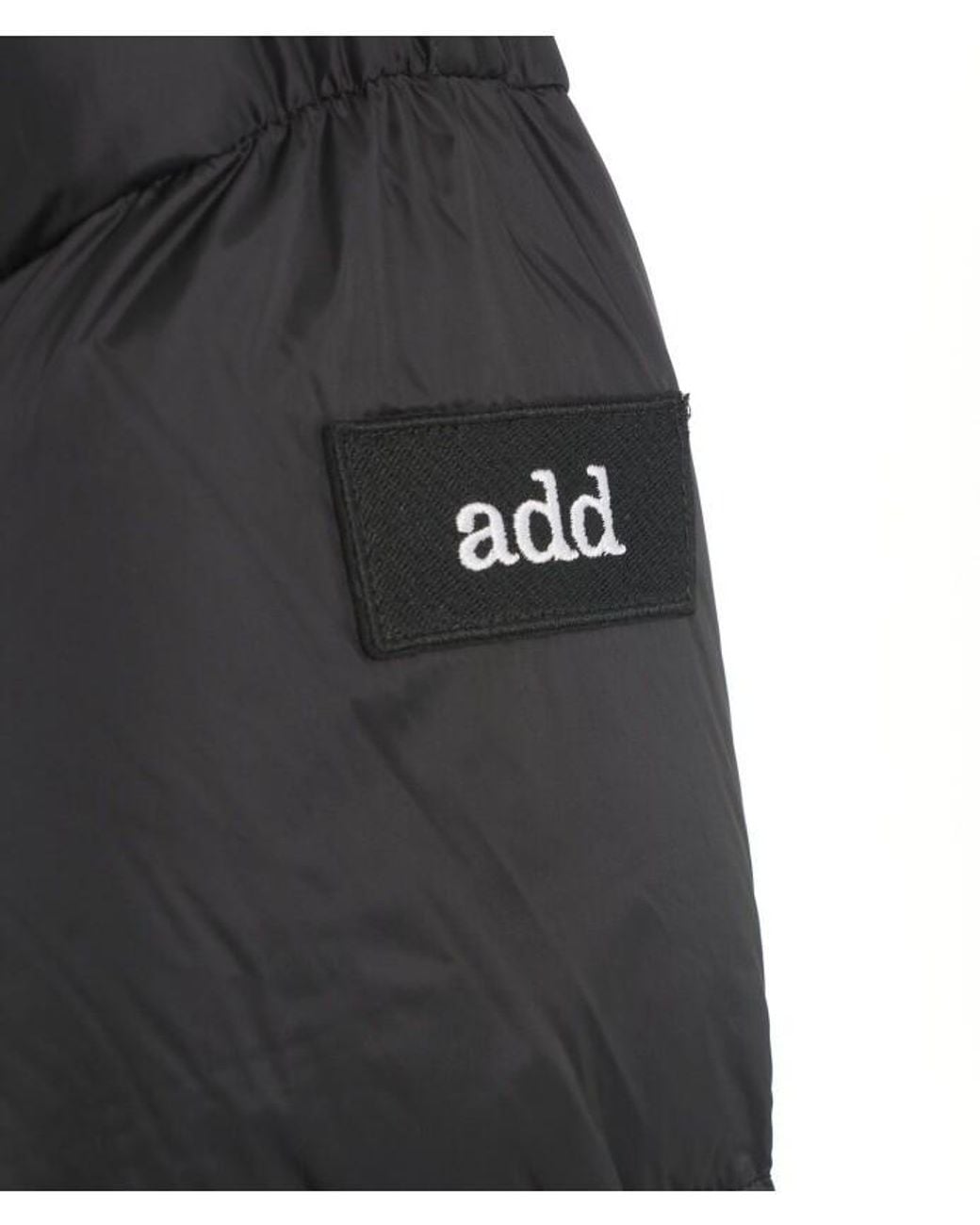 Add Black Logo-Patch Puffer Jacket