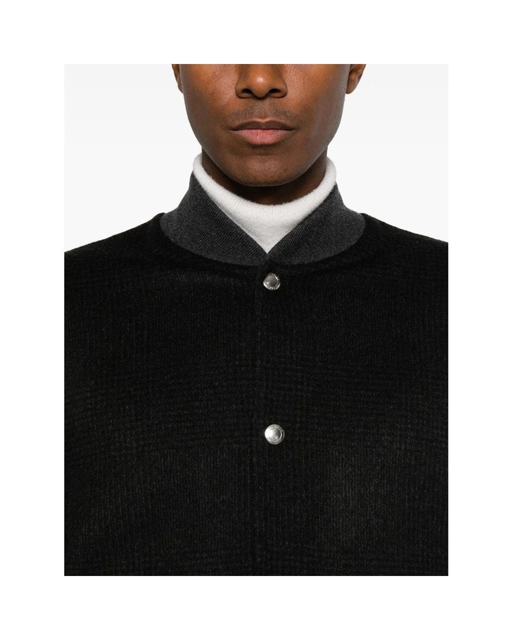 Brunello Cucinelli Black Long-Sleeve Casual Jacket for men