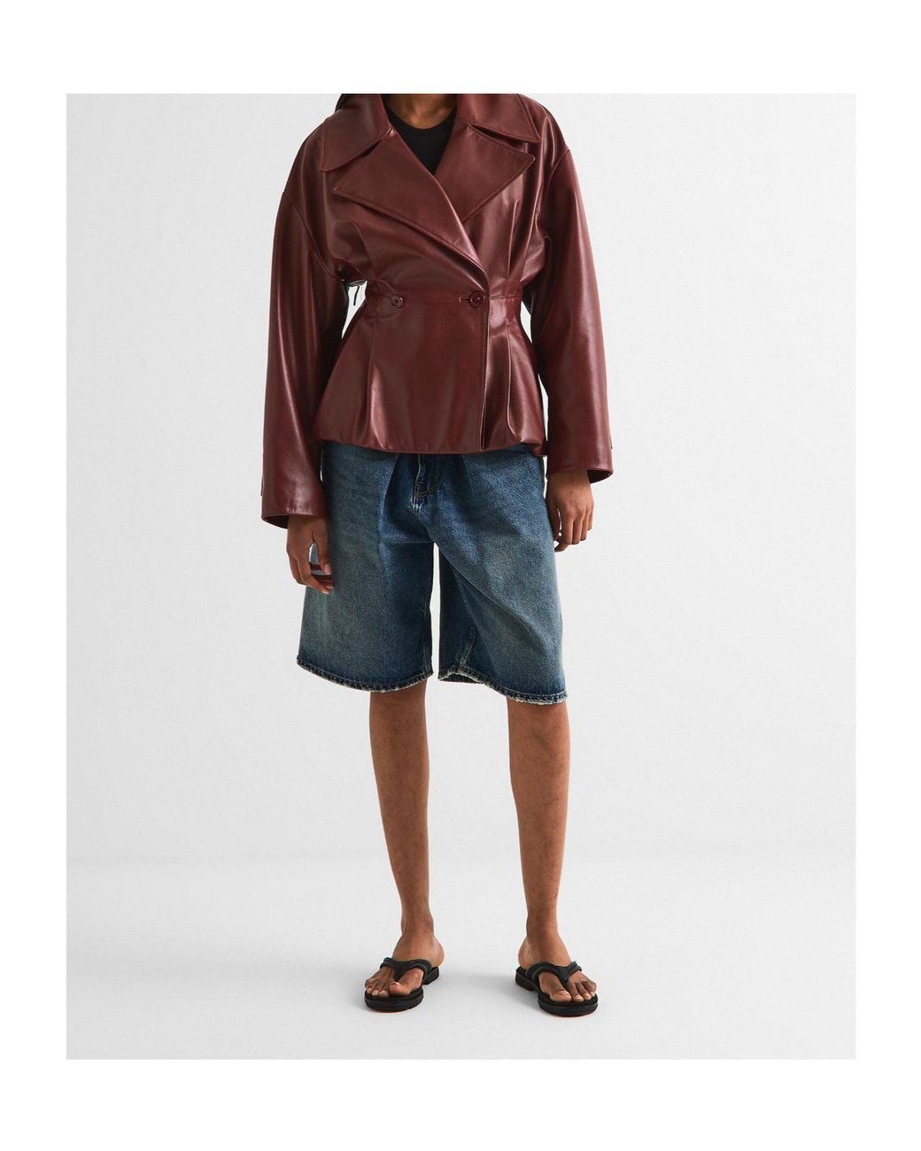 Balenciaga Blue Retro-Style Denim Shorts