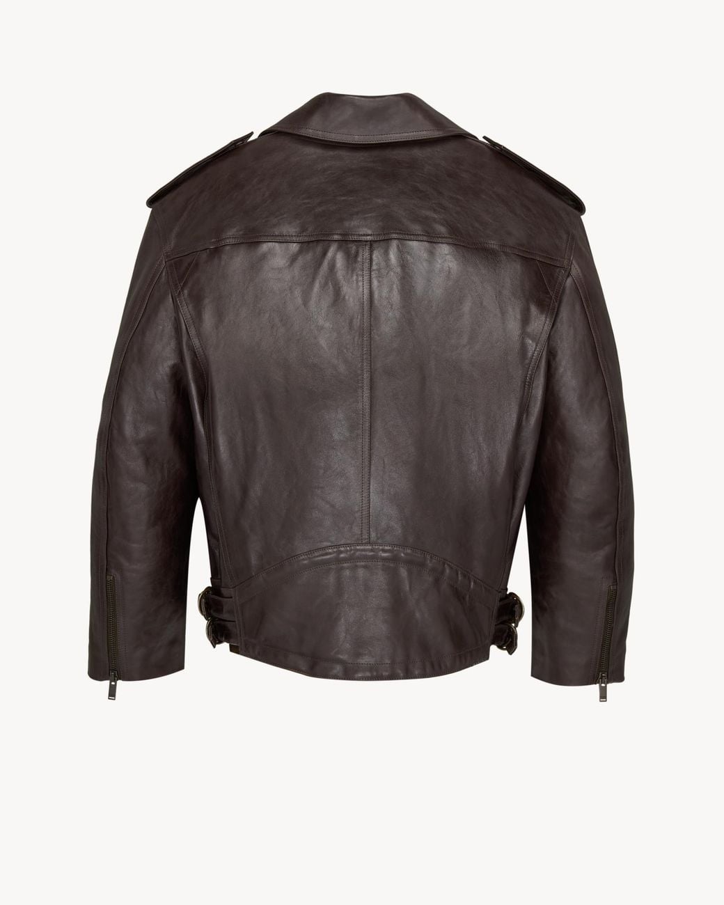 Saint Laurent Black Belted Biker Jacket