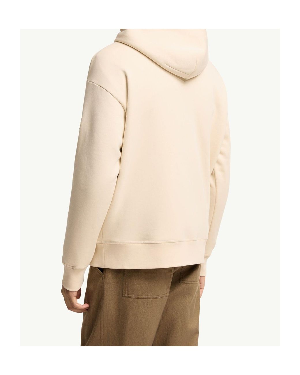 Moncler Natural Mountain Landscape Print Cotton Blend Hoodie for men