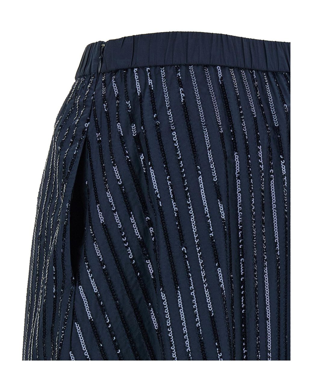 Weekend by Maxmara Blue Cotton Sequin Maxi Skirt