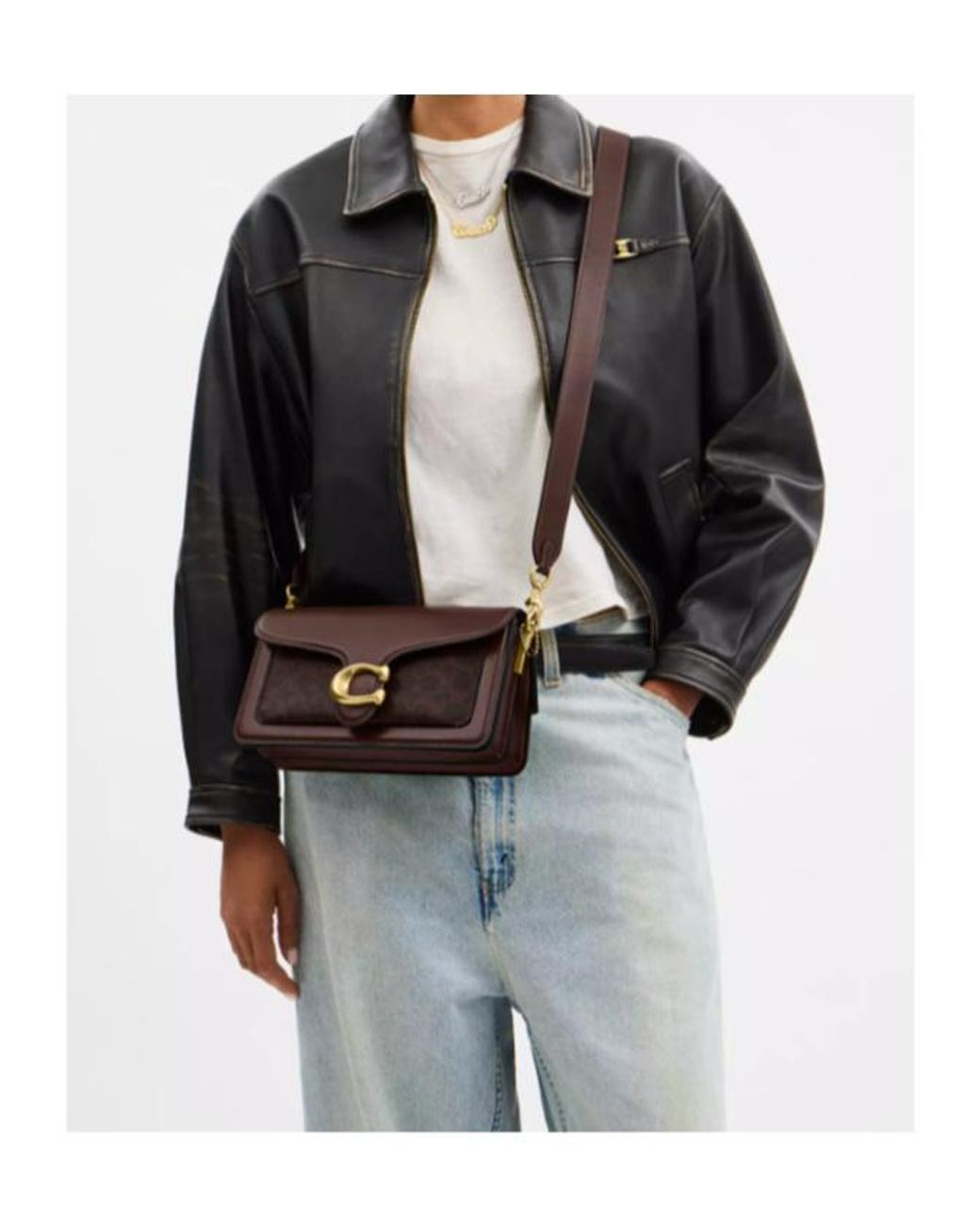 COACH Brown Tabby 26 Foldover Top Shoulder Bag