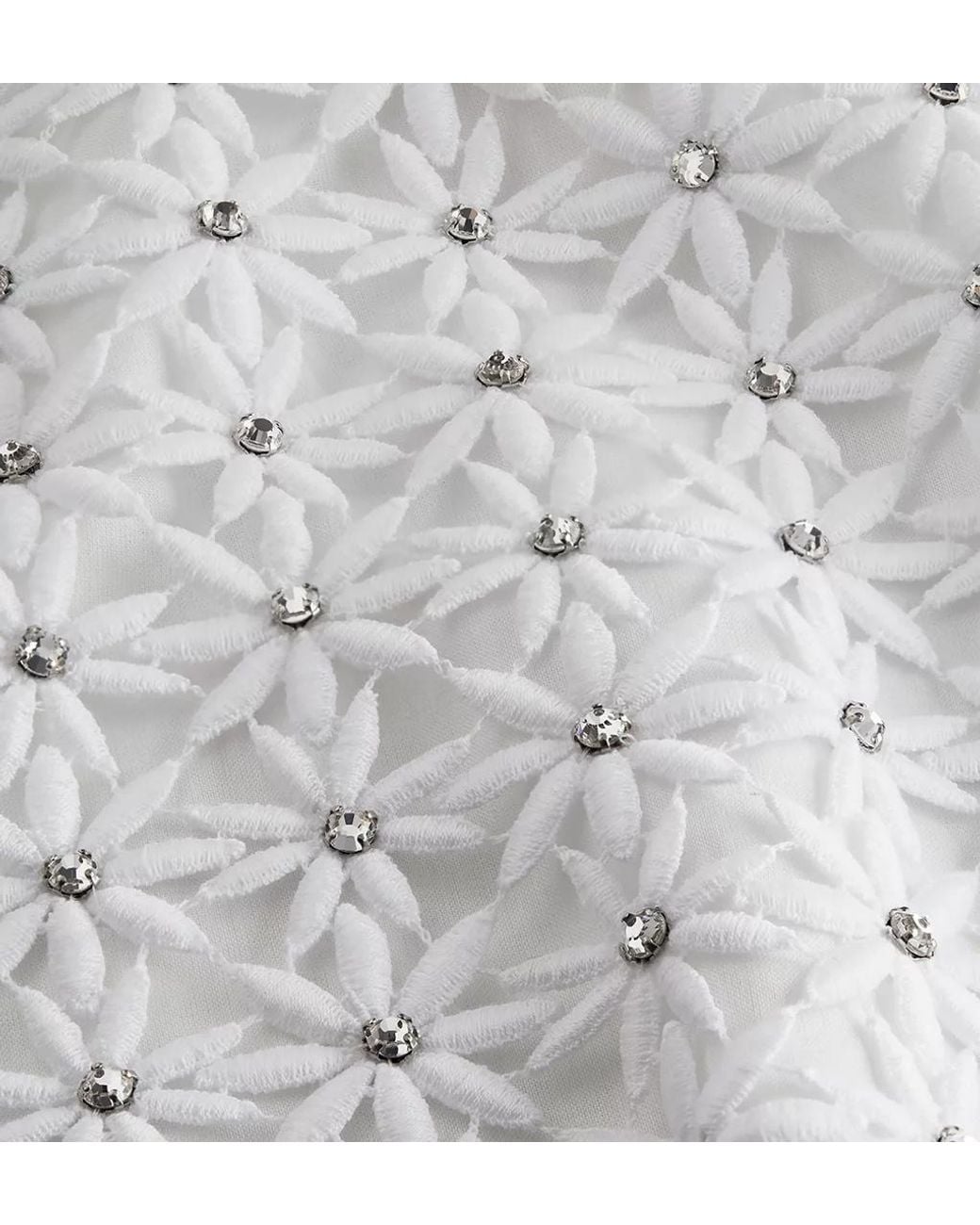 Dior White Iviera Embroidered Short Skirt