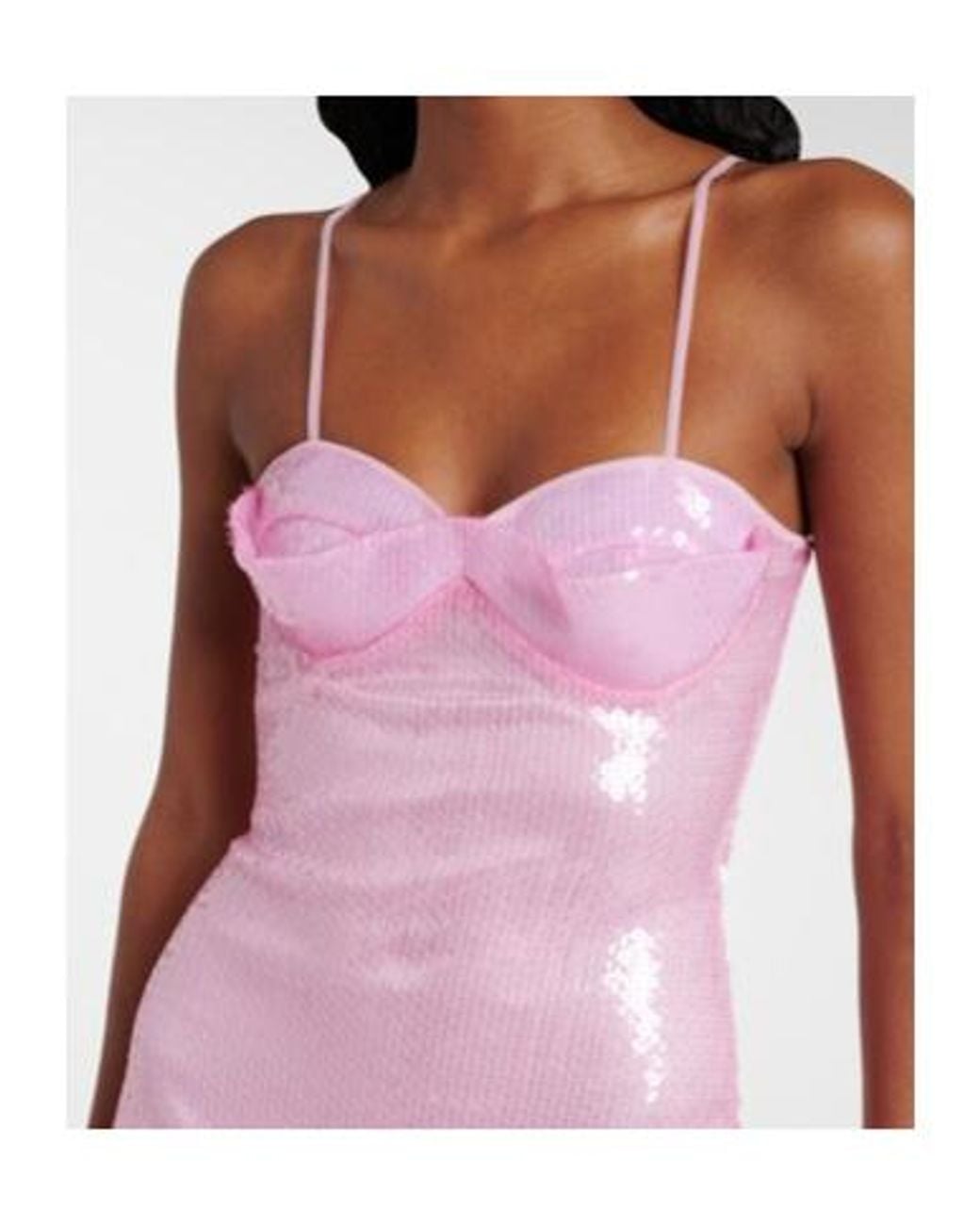 David Koma Pink Sequined Minidress