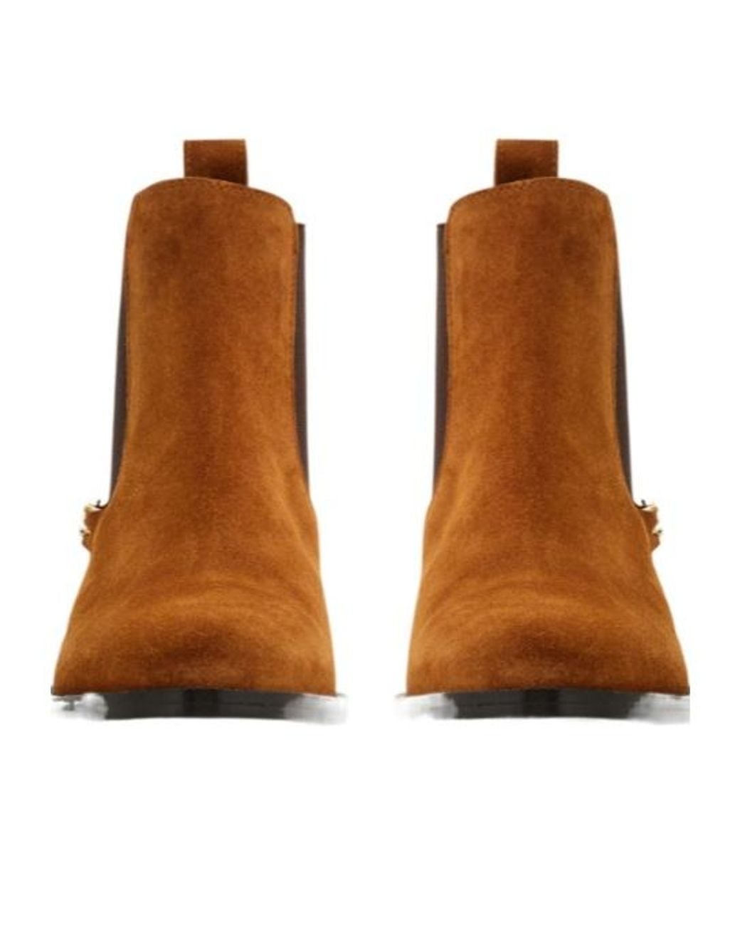 Ferragamo Brown F Buckle Chelsea Boot