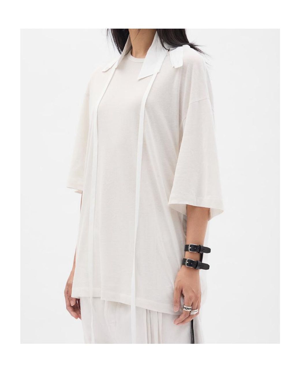 Ann Demeulemeester White Agapi Jersey T-Shirt