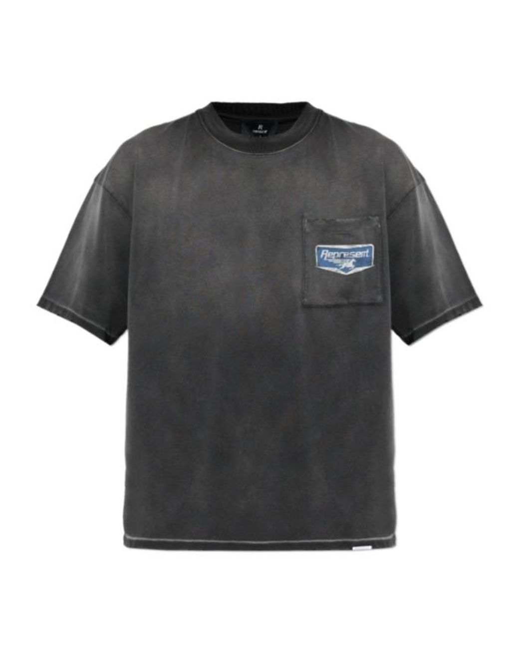 Represent Black Nothing Faster Graphic T-Shirt for men