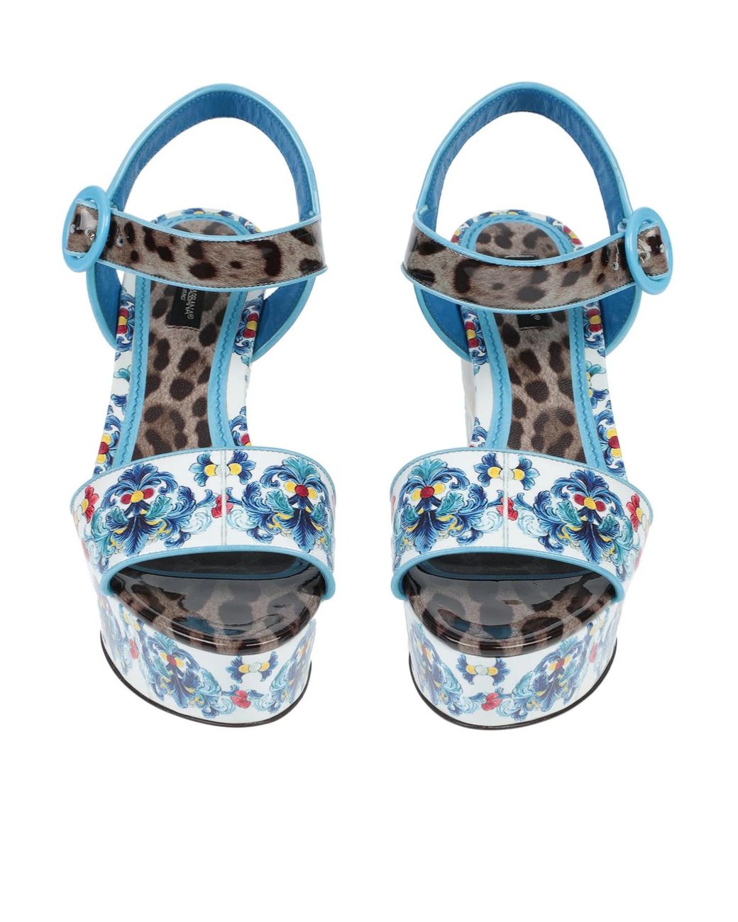 Dolce & Gabbana Blue Printed Sandals