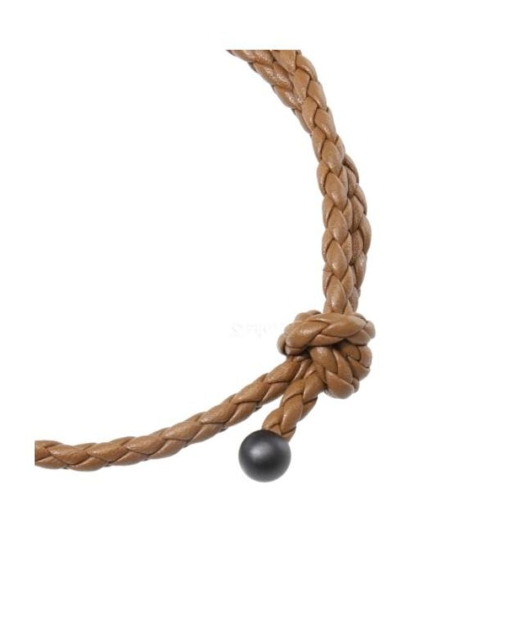 Bottega Veneta Metallic Braided Knot Bracelet
