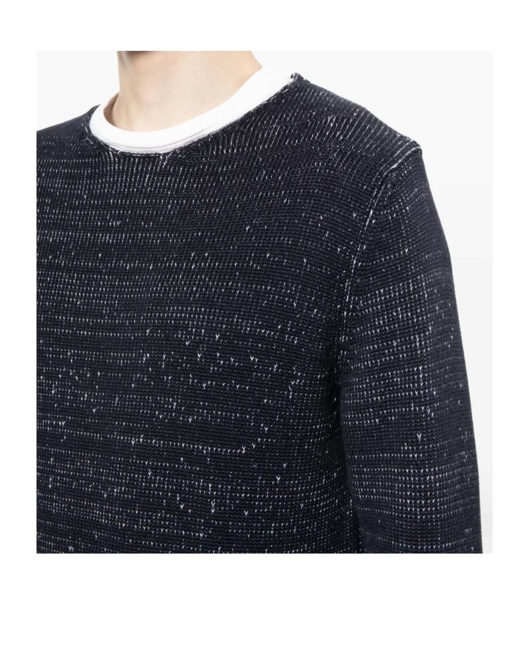 Comme des Garçons Blue Polka-Dot Long-Sleeve Sweater for men