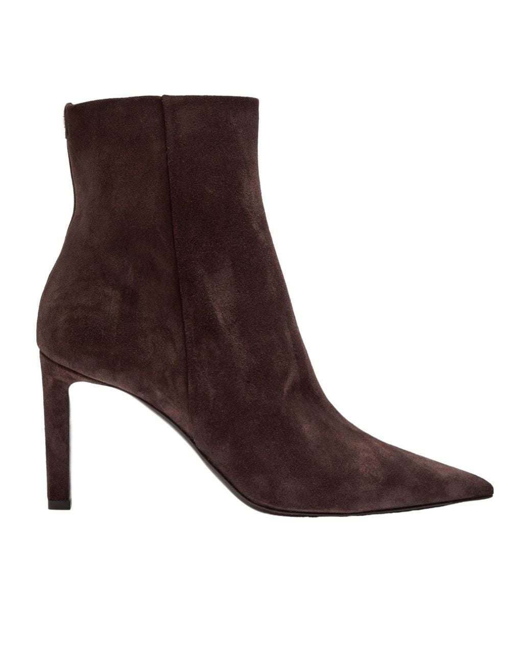 Jimmy Choo Brown Suede Pointed-Toe Heeled Ankle Boots