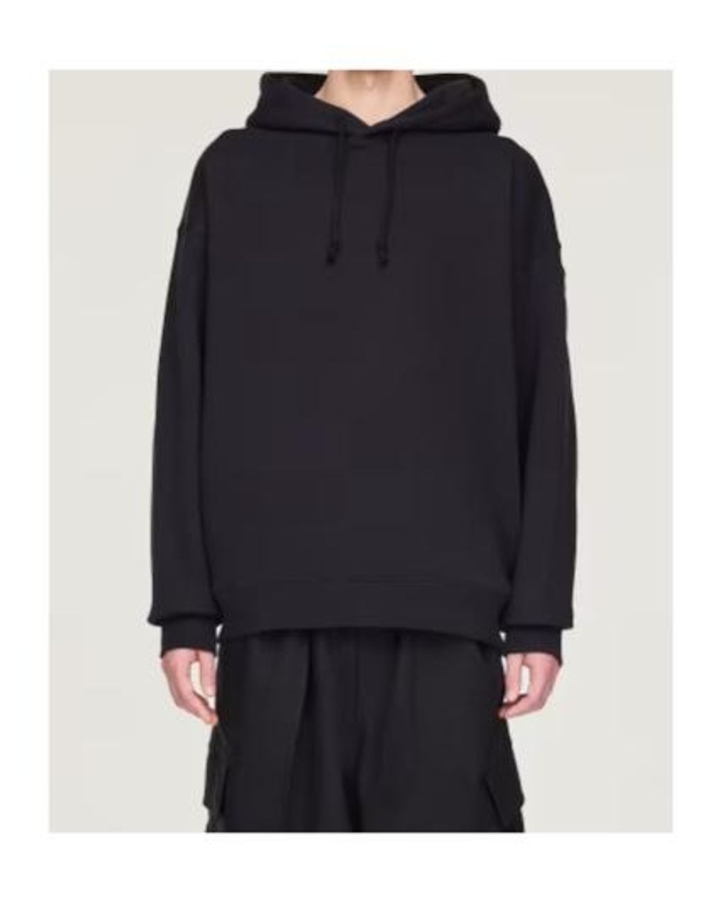 Y-3 Black Relaxed-Fit Hoodie for men