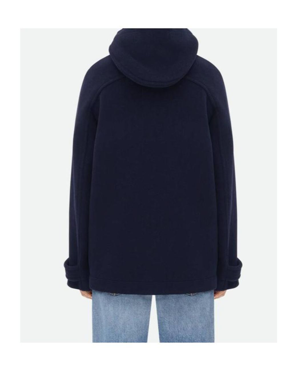Bottega Veneta Blue Hooded Duffle Coat