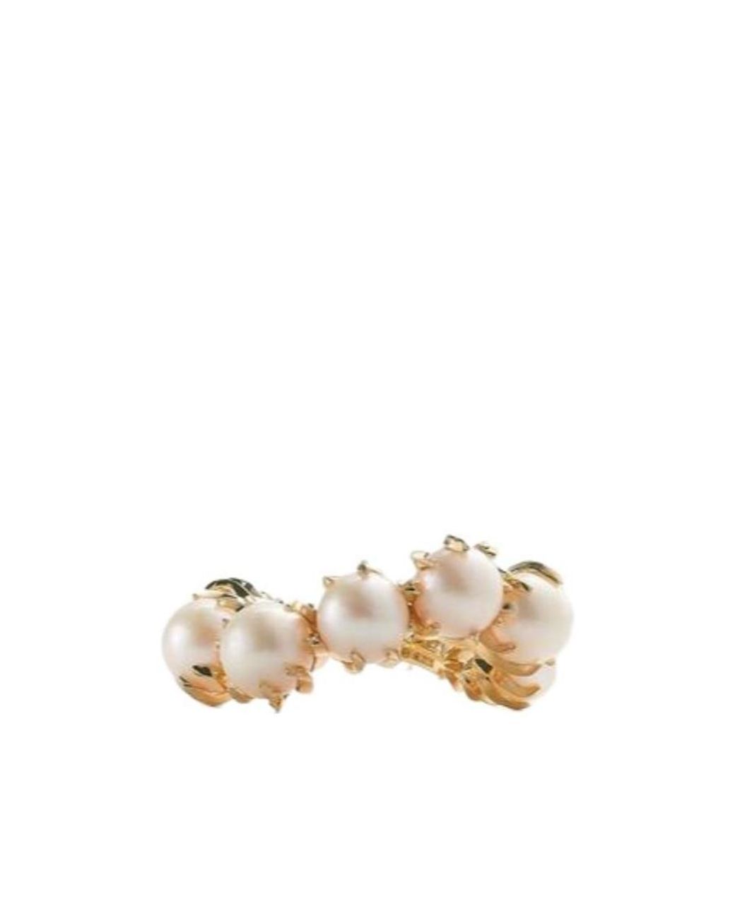 Bottega Veneta Metallic Logo Ball Ring