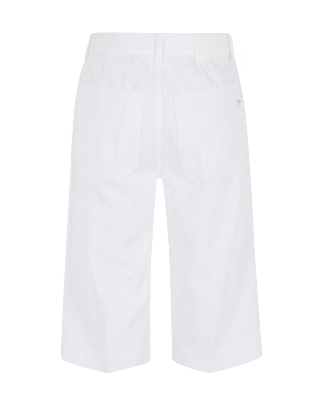 Dondup White Delfine Regular Denim Shorts