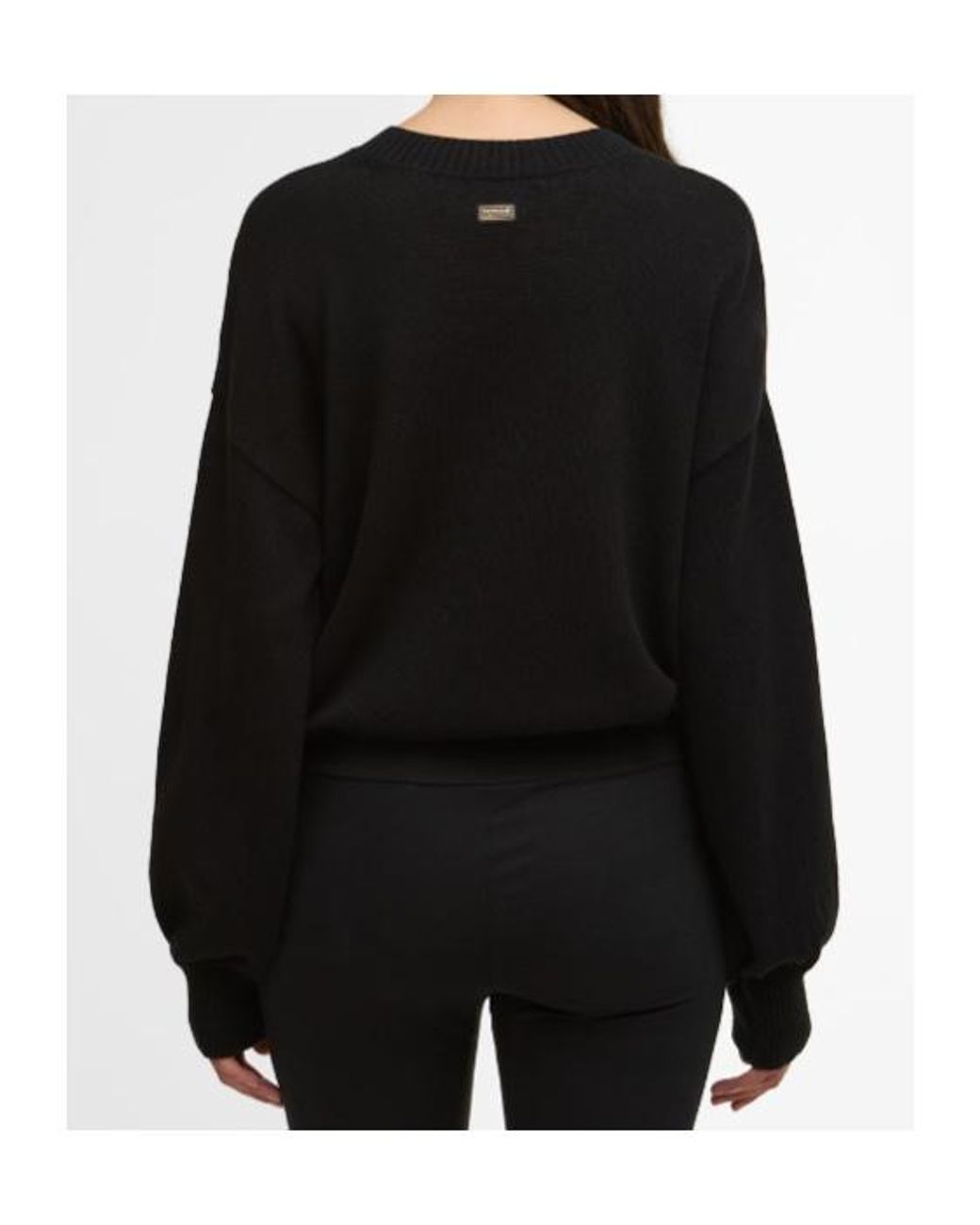Barbour Black Long-Sleeved Crew Neck Knit Sweater