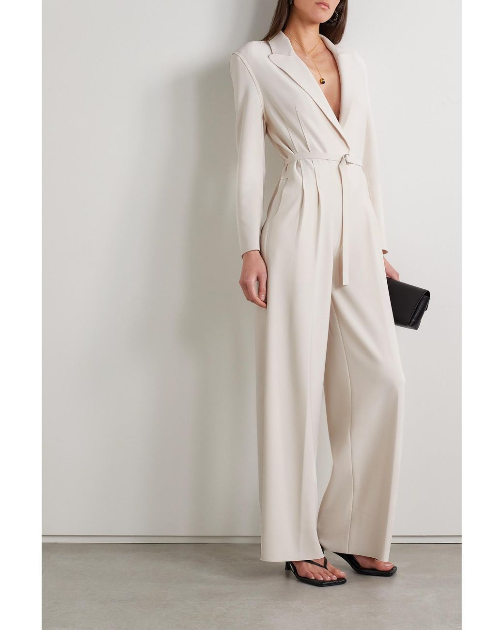 Norma Kamali White Stretch-Jersey Jumpsuit