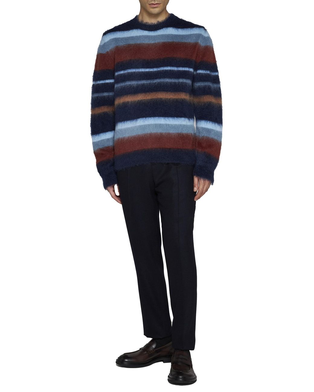 Etro Blue Box-Pleated Tailored Chinos for men