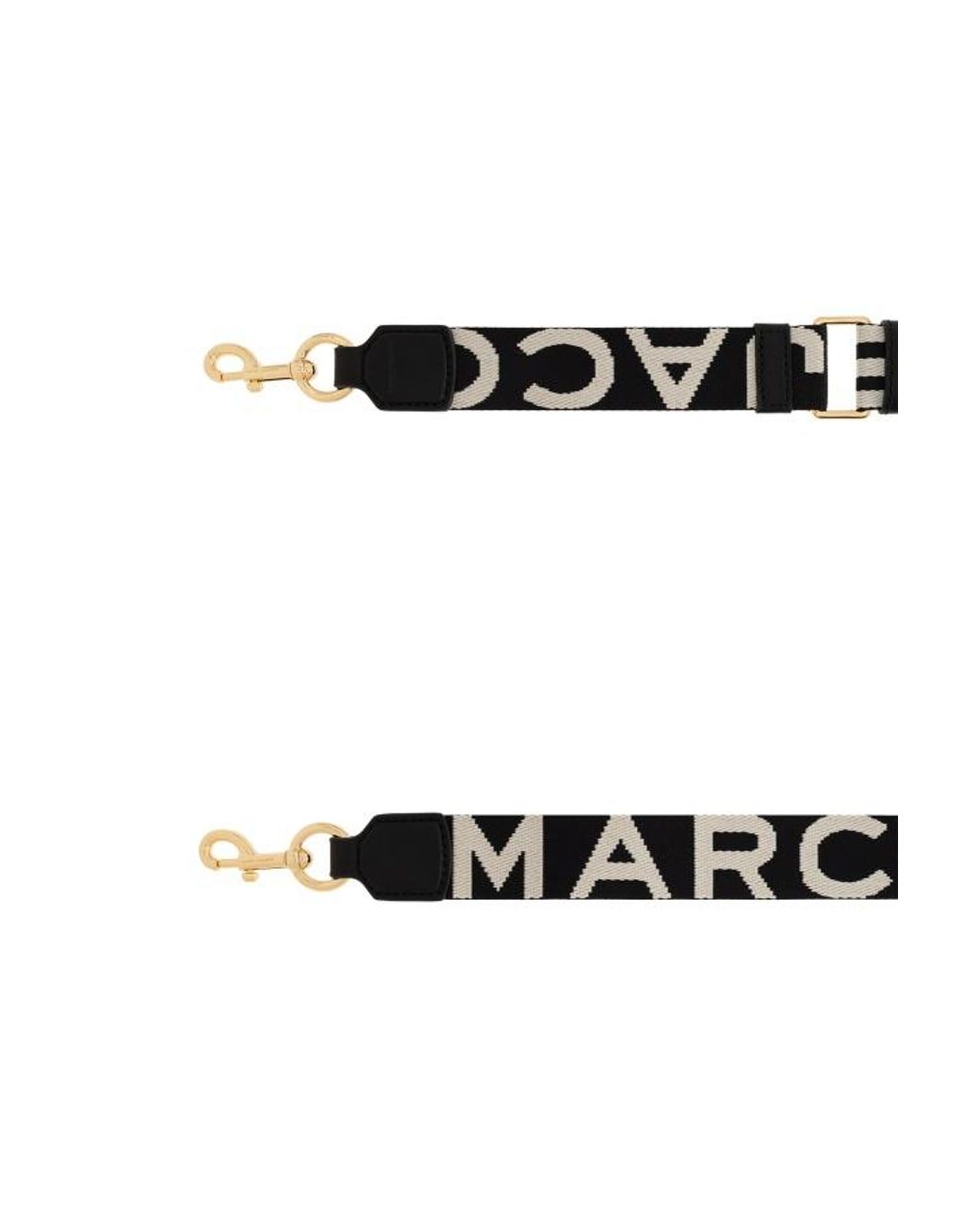 Marc Jacobs Black The Thin Logo Webbing Strap