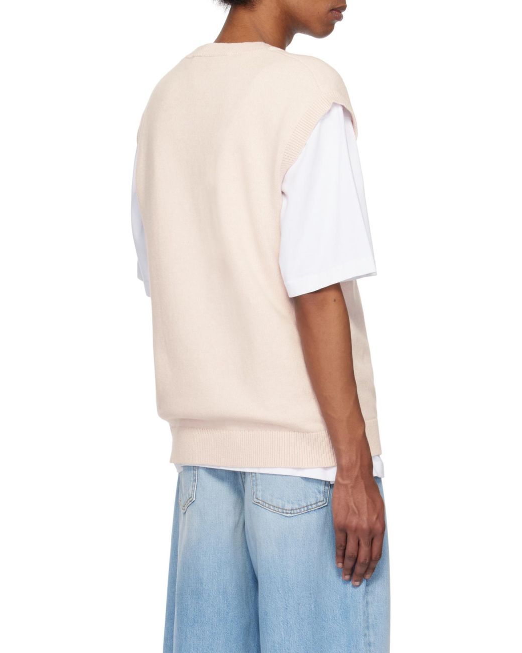 J.W. Anderson White Jw Anderson Logo Embroidered V-Neck Vest for men