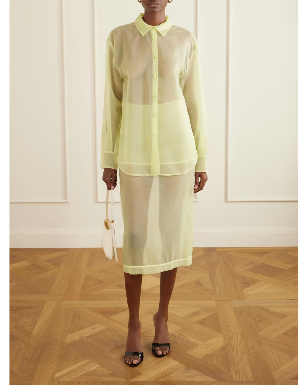 Frankie Shop Yellow Peri Shirt