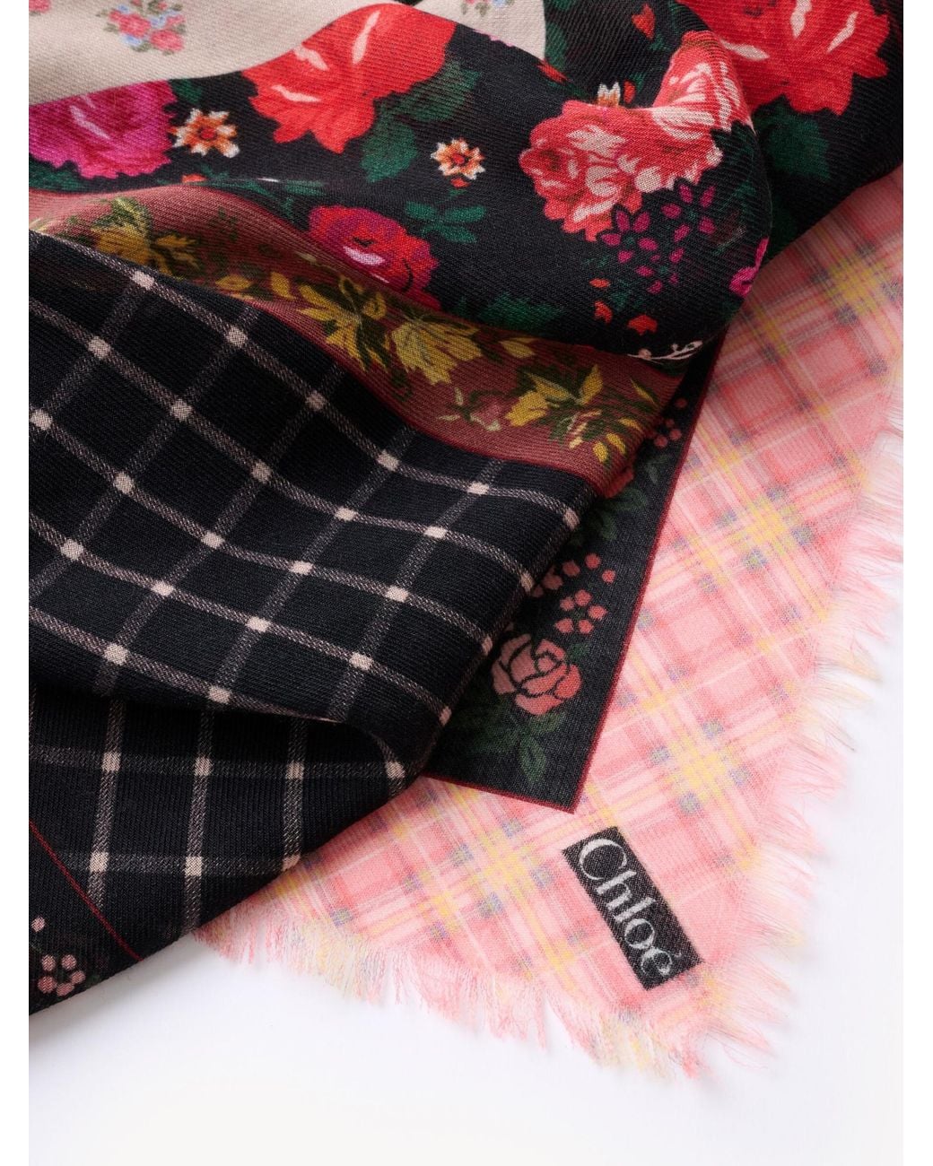 Chloé Black The Chloé Folk Square Scarf