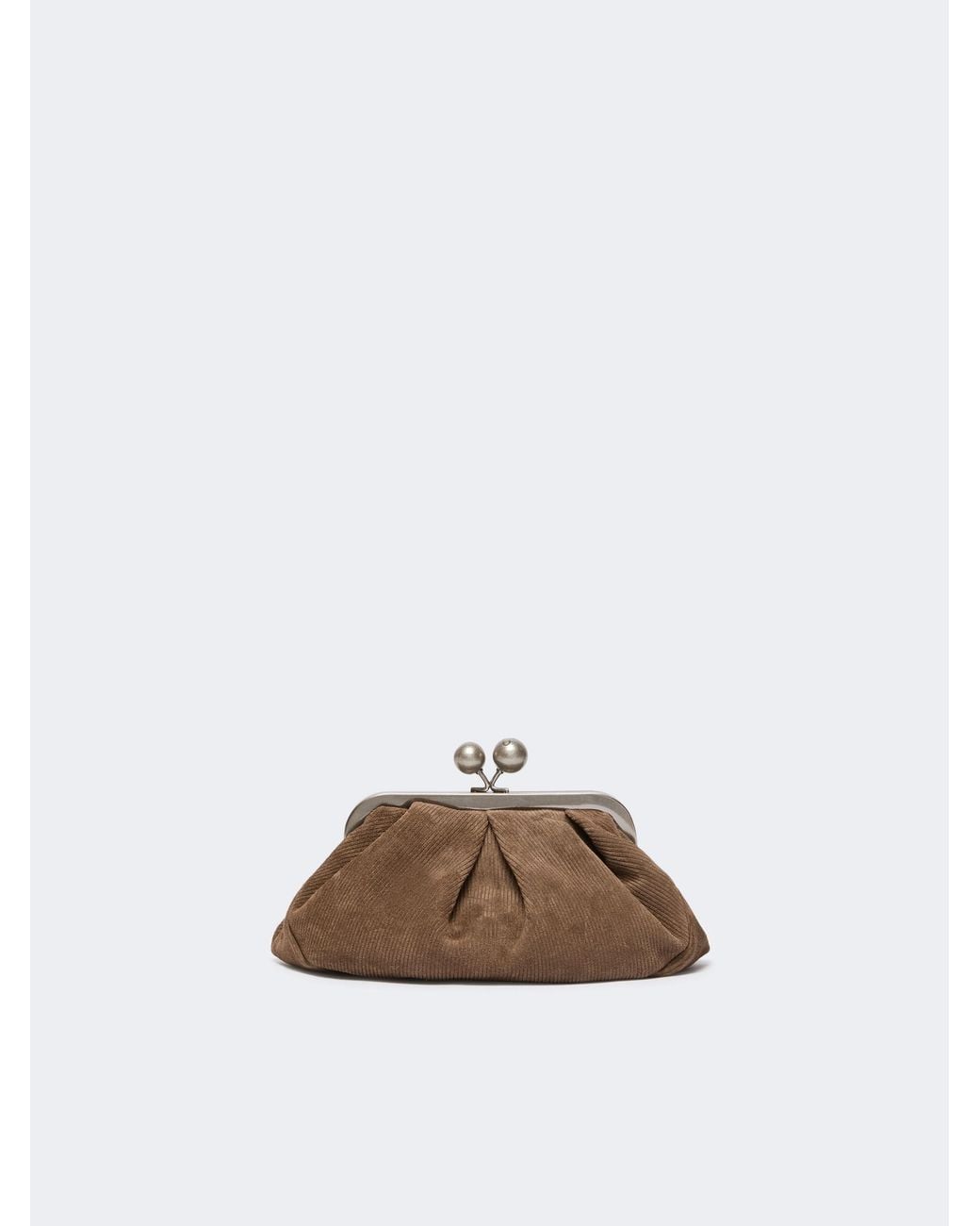 Weekend by Maxmara Brown Pasticcino Corduroy-Effect Clutch Bag