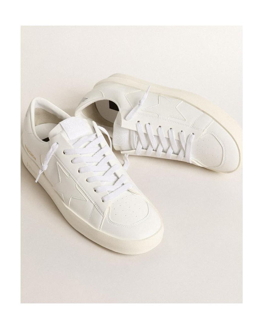 Golden Goose Deluxe Brand White Stardan Low-Top Sneakers