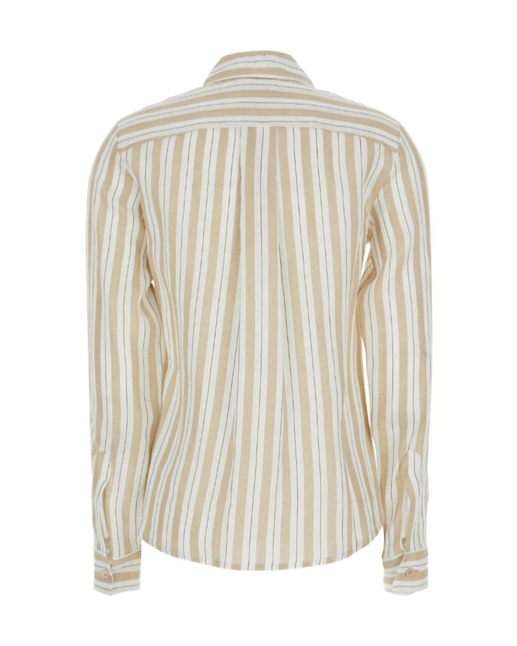Semicouture White Semi Couture Striped Linen Shirt