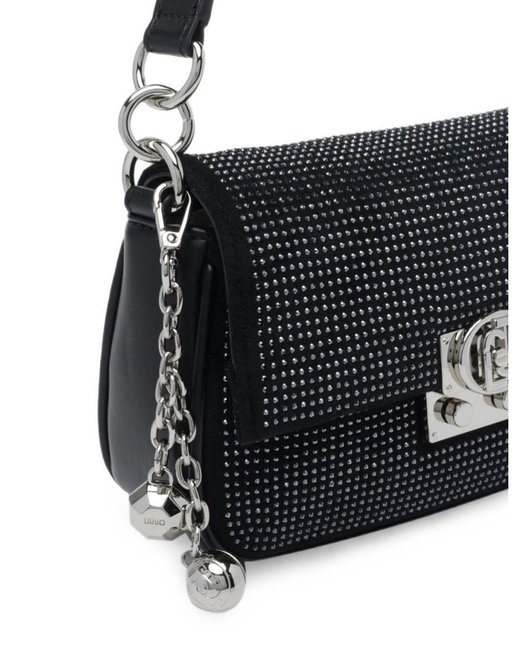 Liu Jo Black Studded Chain Shoulder Bag