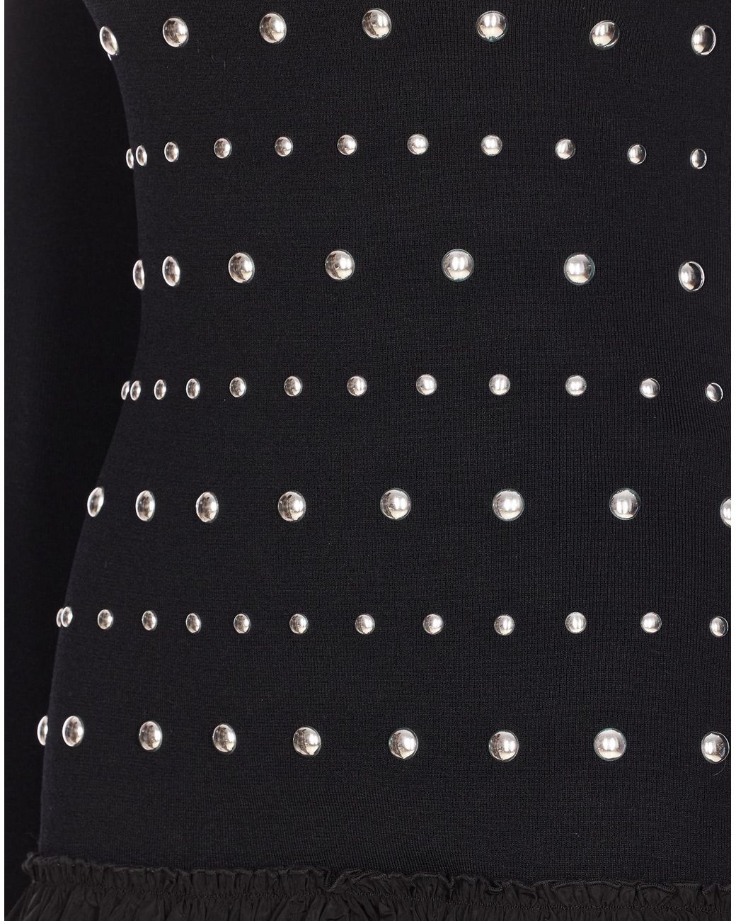 Liu Jo Black Crewneck Embellished Dress